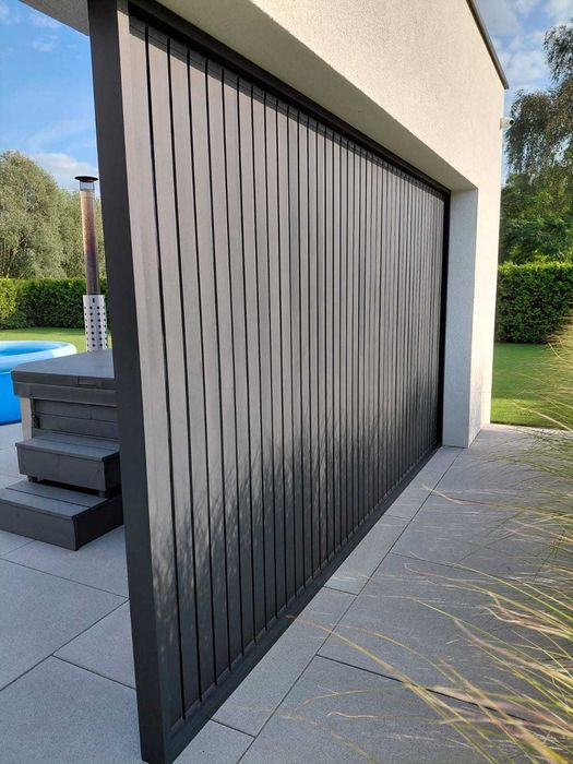 Ruchome deseczki system aluminiowy shuttersy zabudowa tarasu każdy RAL
