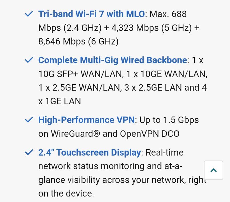 GL-iNet Flint 4 GL-BE14000 WiFi 7 трибенд  6гГц  320 мГц  SFP+ 10Gb WAN/LAN  VPN