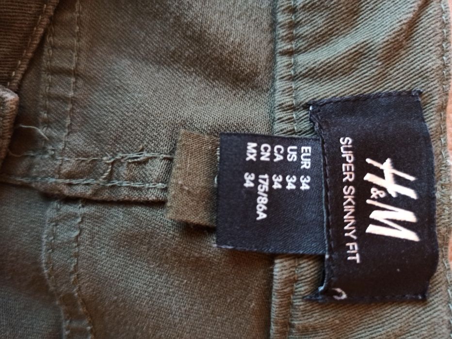 H&M bawełniane spodnie męskie rozmiar 34