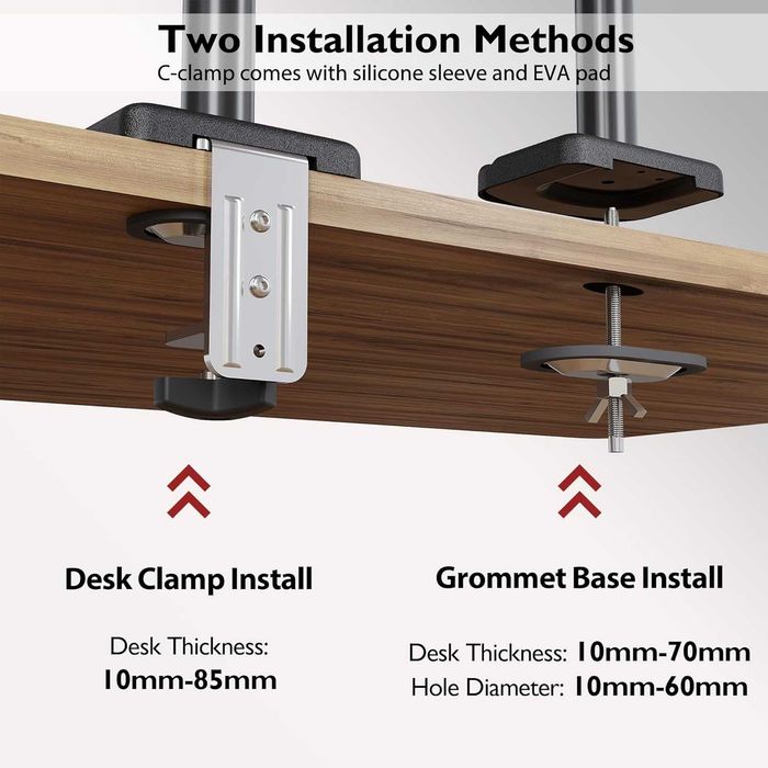 Uchwyt na dwa monitory BONTEC MDM002L