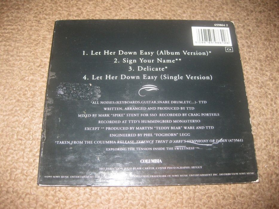 CD Terence Trent D'Arby "Let Her Down Easy" Digipack!