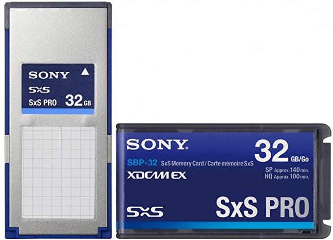 Cartão de Memória SxS PRO XDCAM EX 8GB e 32GB a partir de 75€