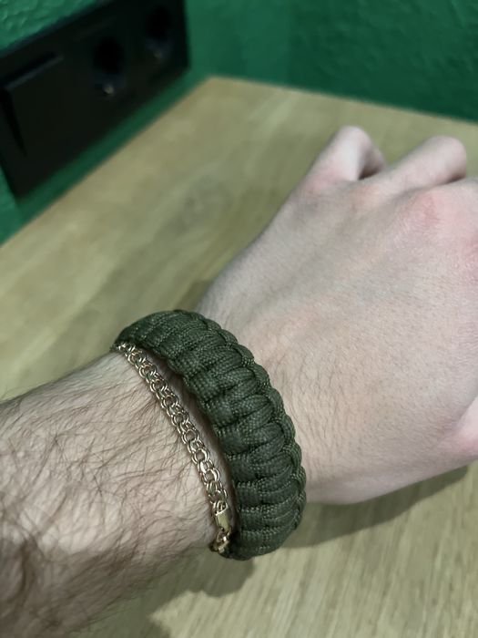 Паракордовий Браслет Виживання (Олива) военный браслет