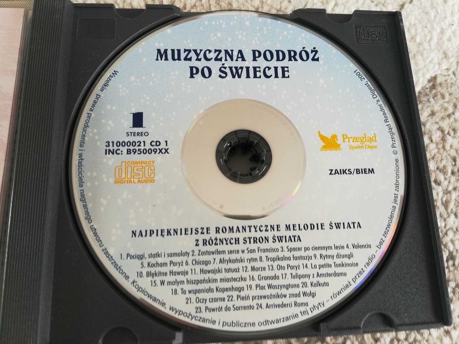 3 płyty CD Najpiękniejsze romantyczne melodie świata Reader's Digest