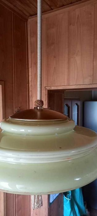 Wisząca lampa Art Deco. Ładny, duży klosz - ampla Nr 2. Wysyłka