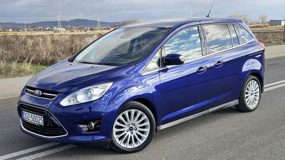 Ford Grand C-MAX 2.0 TDCI 163KM Manual BiXenony Ledy Nawi Skóra Grzane Fotele 7 Foteli