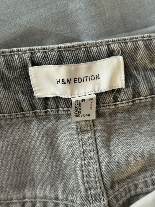 Сірі широкі джинси h&m