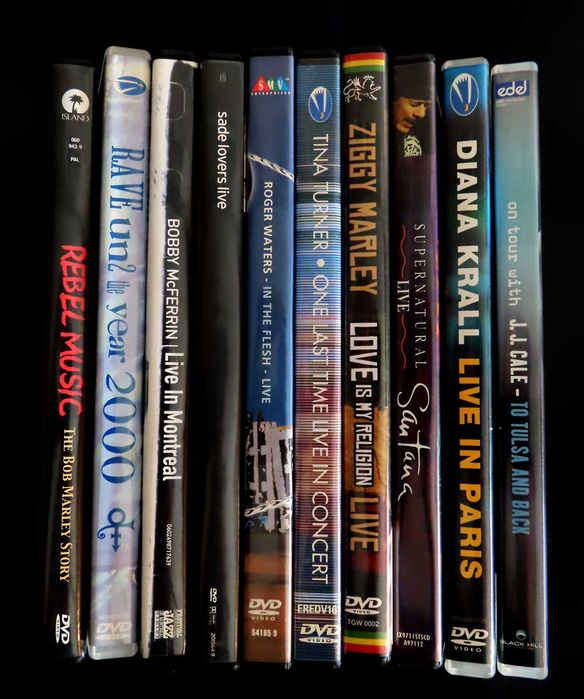 DVD's - Lote de 10 DVD's Musicais