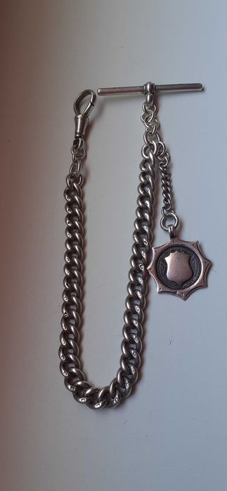 Łańcuszek-dewizka srebro 925 sygnowana Anglia.