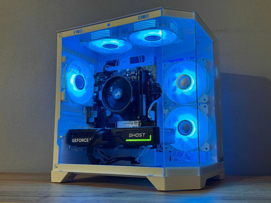 Biały Komputer RTX 5060 Ryzen 5 16GB RAM SSD Gamingowy do Gier FV23%