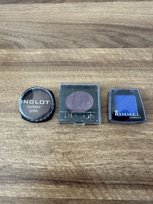Zestaw 3 cieni do powiek Inglot, Rimmel, Revlon