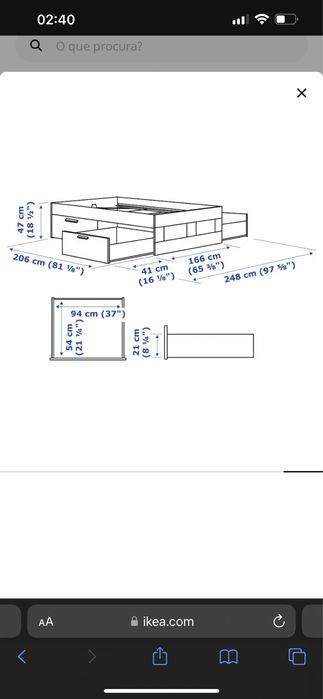 Cama Brimnes IKEA64285487035393121