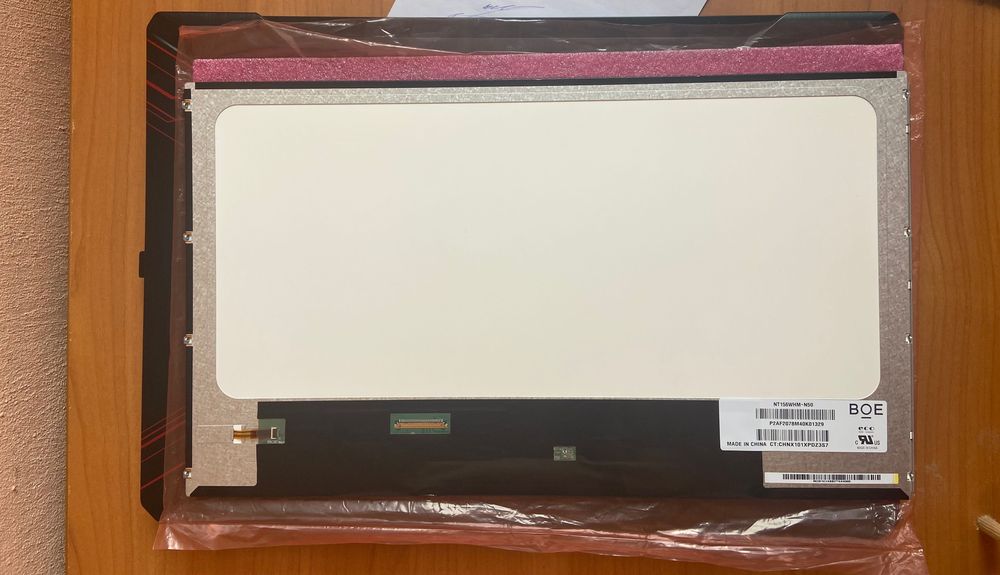 Матриця 15.6 NT156WHM-N50 (1366*768, 40pin, LED, роз'єм ліворуч знизу)