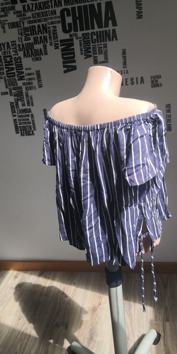 Bluzka hiszpanka w pasy H&M