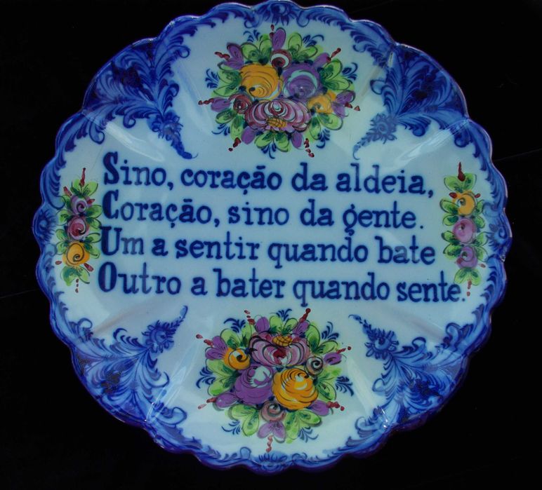 Pratos falantes, antigos,  loiça Vestal - Alcobaça,