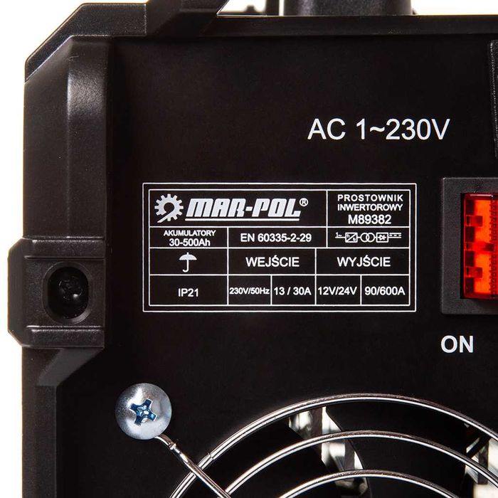 Prostownik Inwertorowy Samochodowy z Rozruchem 600A MAR-POL 12V / 24V