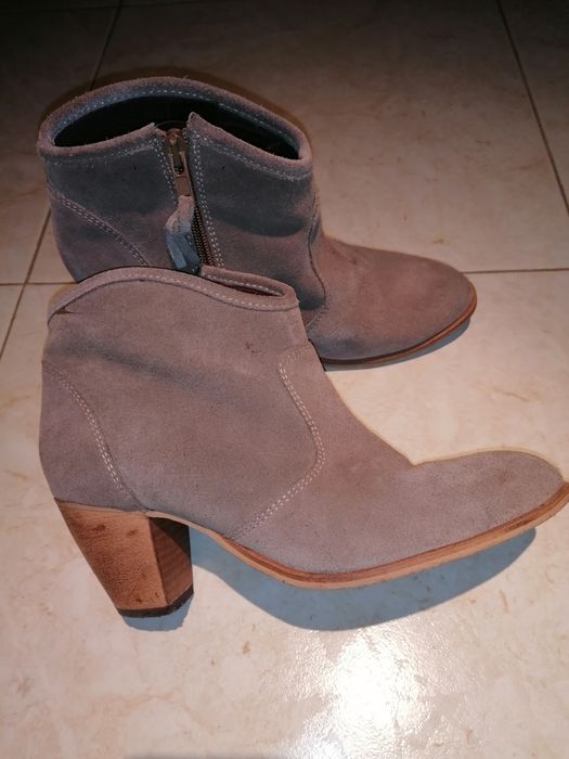 Botins de camurça bege nº38