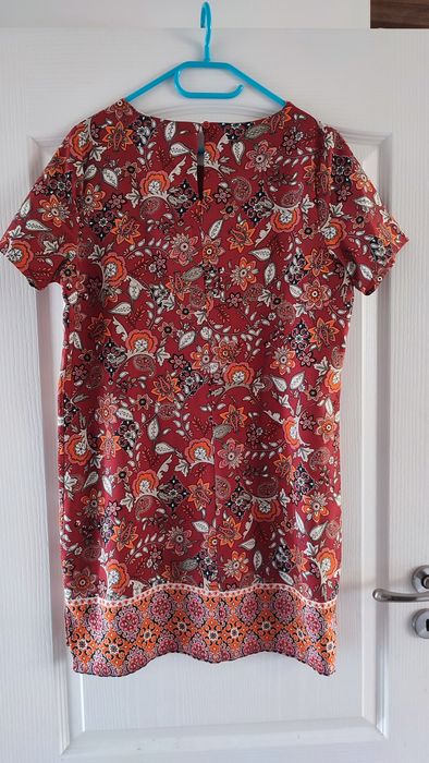 Tunika sukienka etno kwiaty 44 46 XL XXL wiosenna na święta