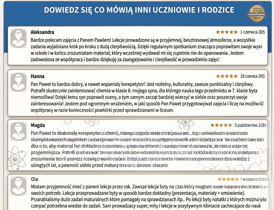 CHEMIA- Autorski Kurs Maturalny (Poziom Rozszerzony)