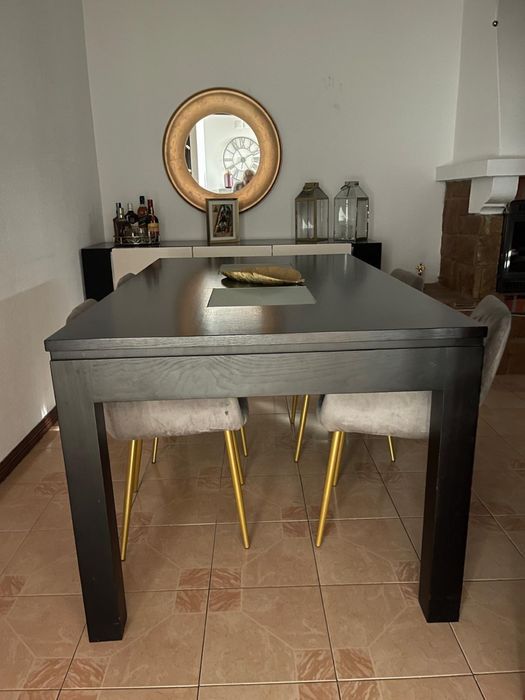 Mesa preta extensivel