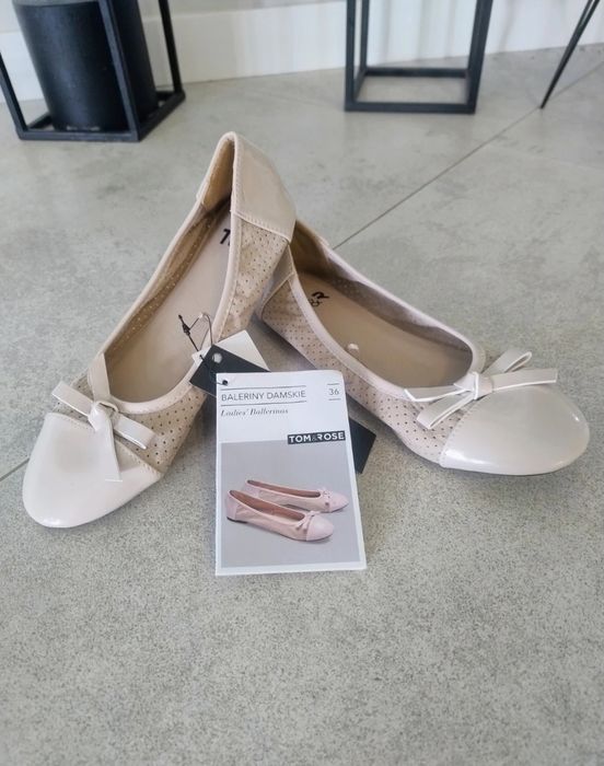 Nowe z metkami, lekkie balerinki rozm. 36