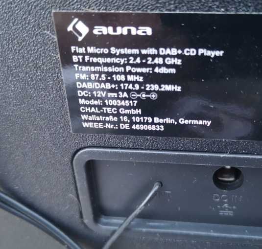 Громкий проигрыватель 36 Вт Активная колонка auna Stockton