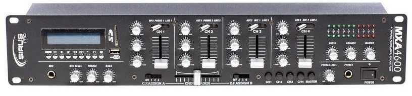 Zestaw nagłośnieniowy, mikser końcówka mocy głośniki Gratis