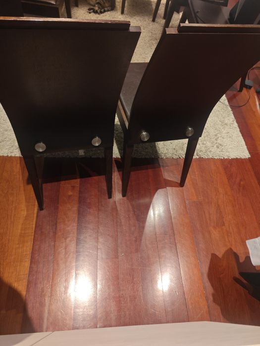 8 cadeiras madeira maciça cor wengue