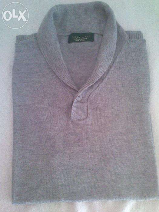 Pólo cinza Zara - tamanho M