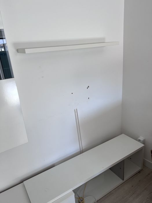 Móvel de Sala Moderno (Móvel TV + Armário Suspenso + Prateleira)