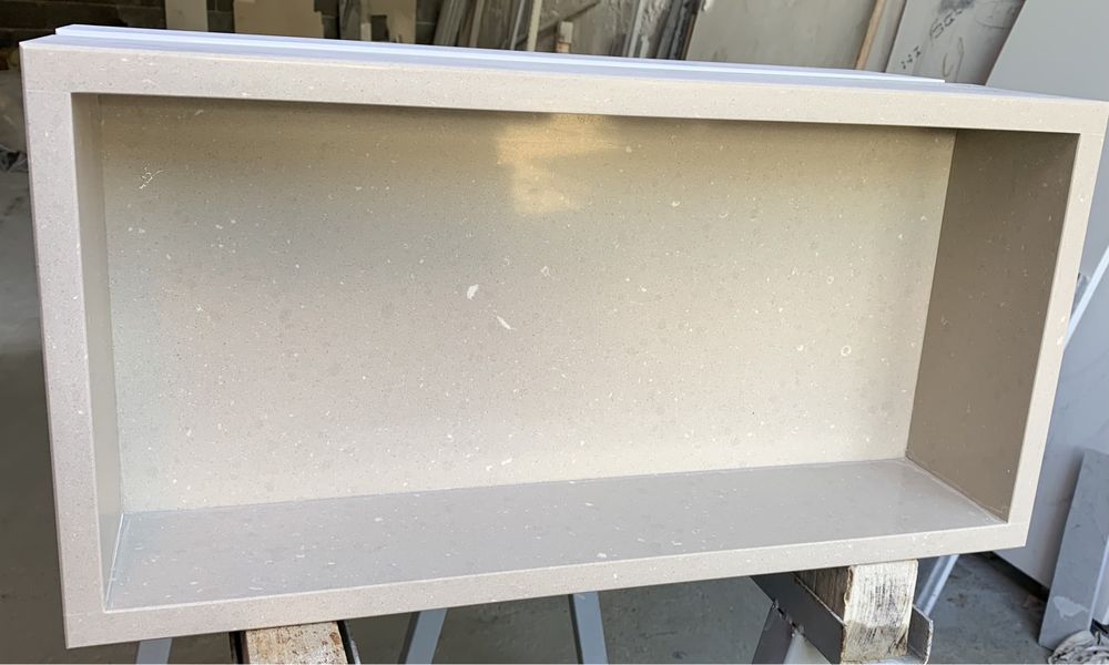 NICHO / CUBO, EM QUARTZ PARA CASA DE BANHO e SILESTONE.