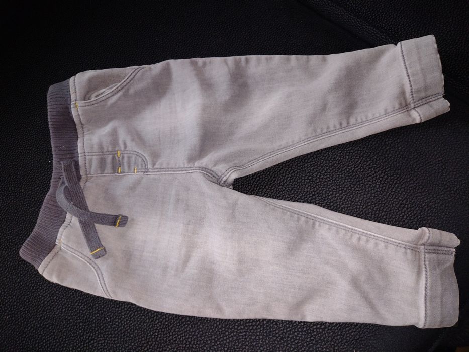 Spodnie jeans szary 80