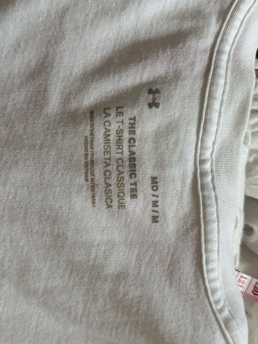 Koszulka Under Armour M biała logowana sportowa pilates tshirt damska
