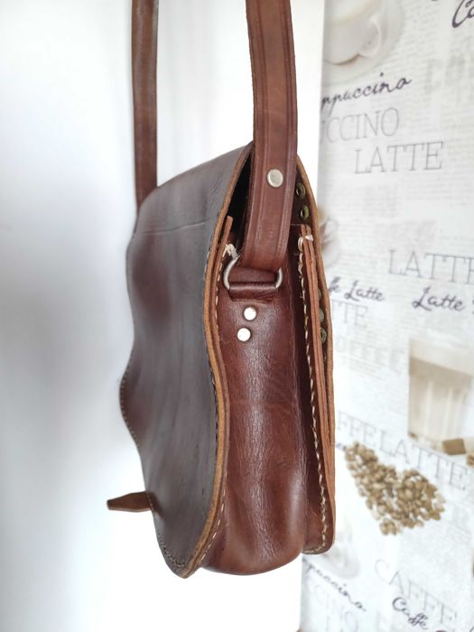 Красива сумка у стилі бохо, Марокко, натуральна шкіра, монети.