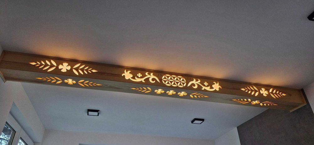 Parzenice, szpalety, dekoracja ścienne w stylu regionalnym