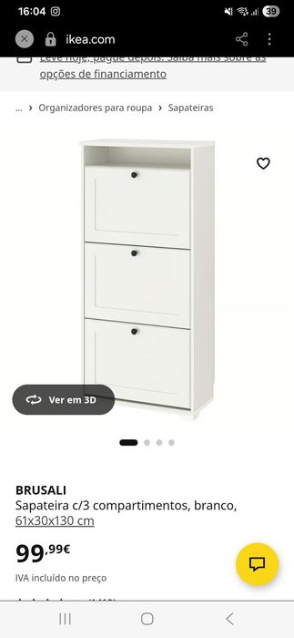 Sapateira Brusali Ikea