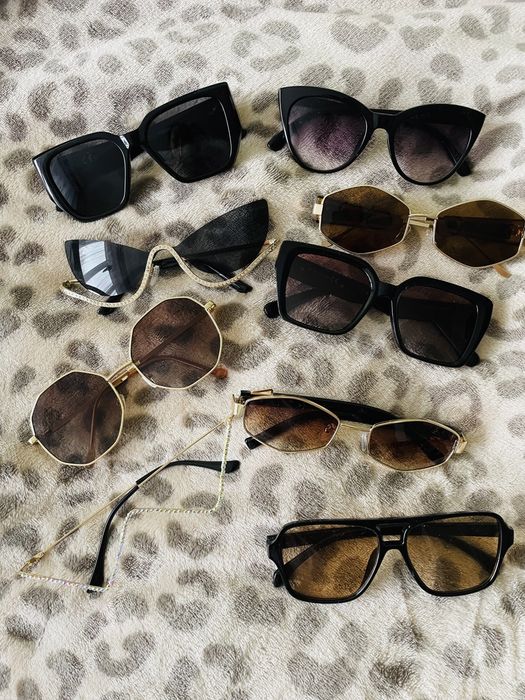 Zestaw okularow kocie , cat walk , retro