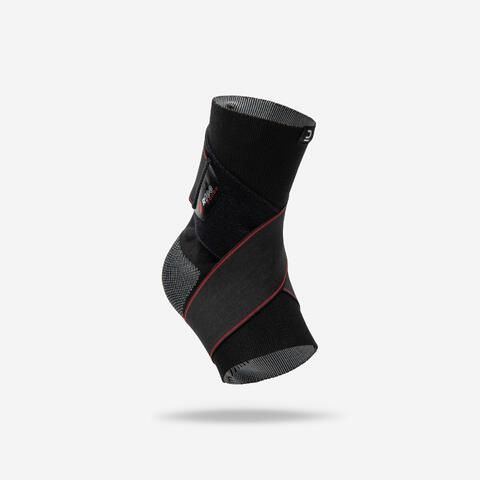 Tornozeleira de Suporte Ligamentar Esquerda/Direita Adulto R100 Preto
