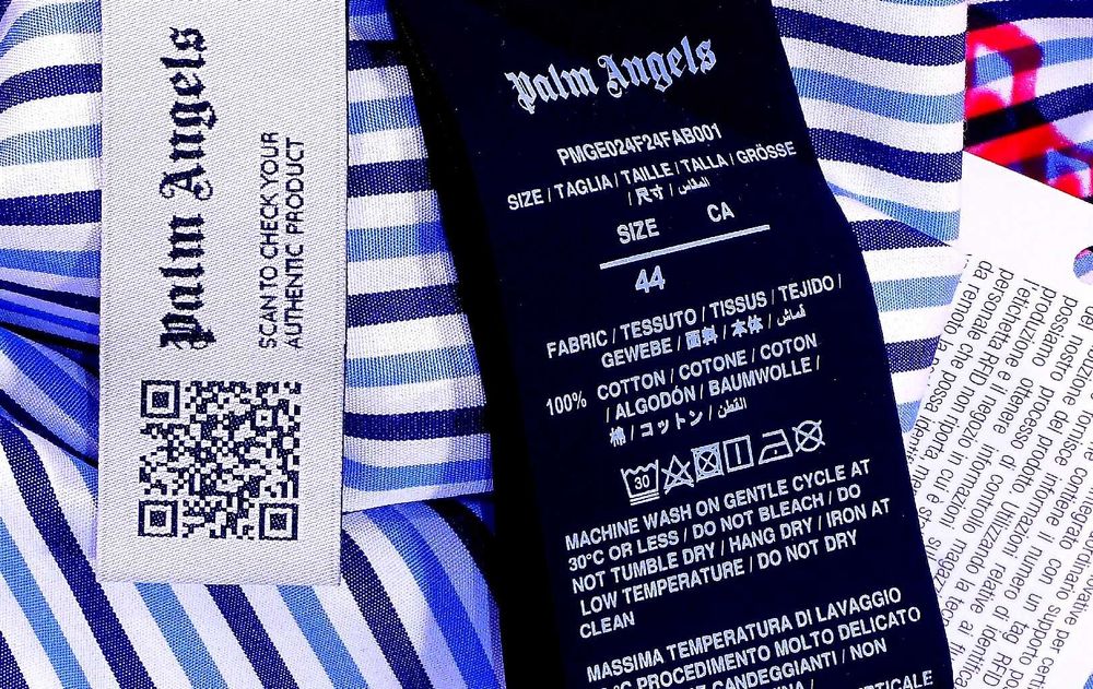 PALM ANGELS koszula XL/XXL Regular Italy preston off-white burlon ysl