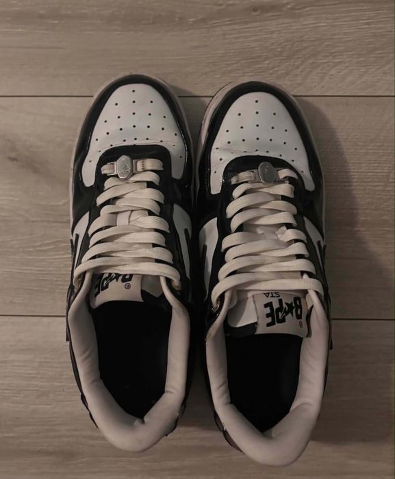 Buty Bape czarno białe