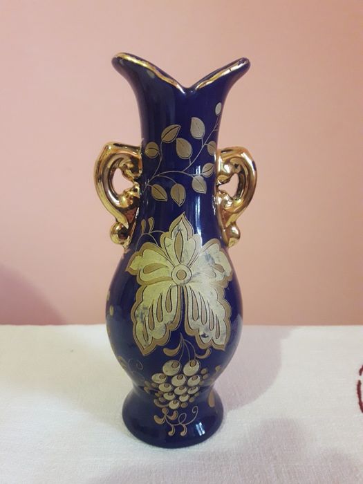 Вазочка. Винтажная вазочка. Кобальтовая ваза. Ваза для сервировки .