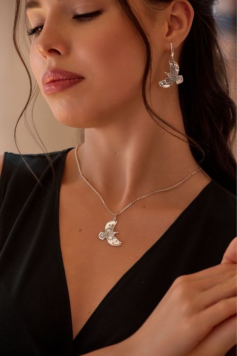 Кулон берегиня птахи срібло 925