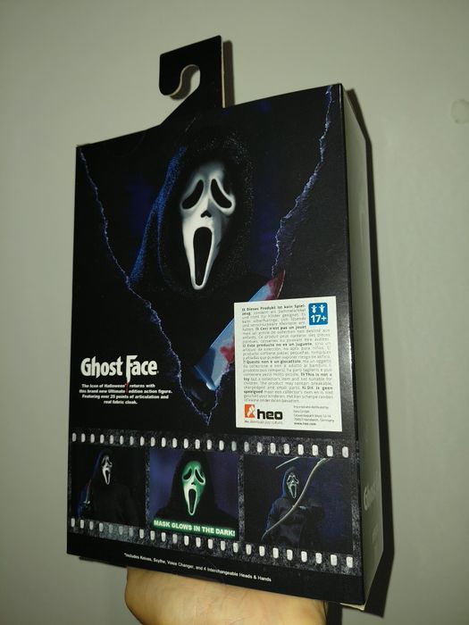 Neca Ultimate Ghost Face Action Figure - Mask Glows in the Dark