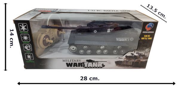 Czołg Na Radio Tygrys R/C Zdalnie Sterowany ze Świecącymi Reflektorami