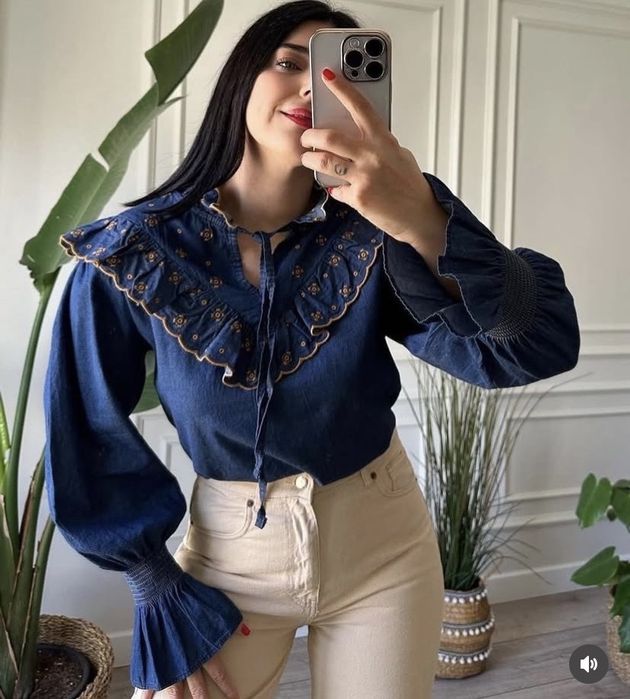 Нова блуза сорочка тонкий джинс