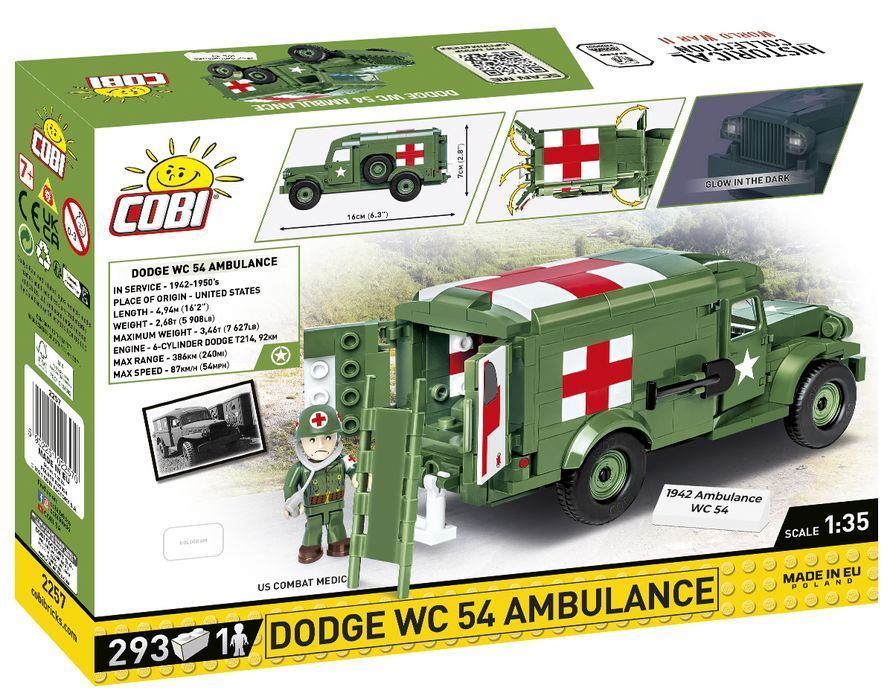 Klocki Cobi 2257 Samochód Ciężarowy Ambulance Wc54 Auto Pojazd Karetka