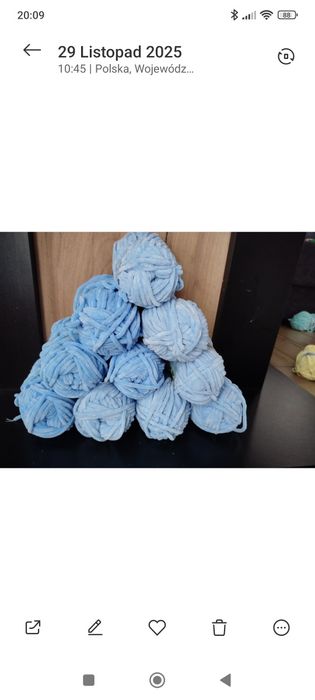 43 sztuk włóczki aksamitek