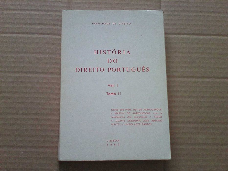 História do Direito Português, Vol. I, Tomo II