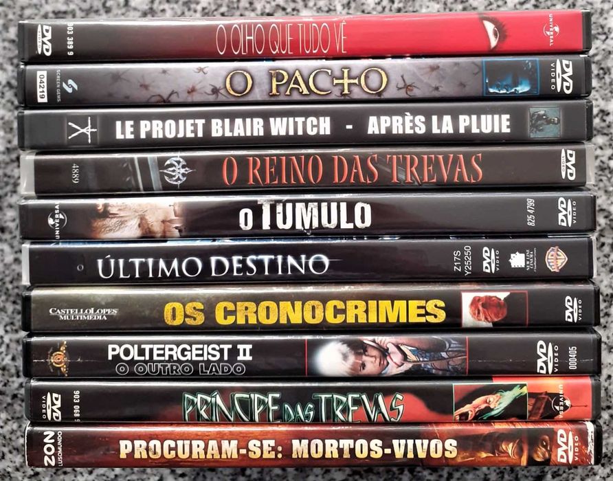 60 DVDs - Terror - Muito Bom Estado