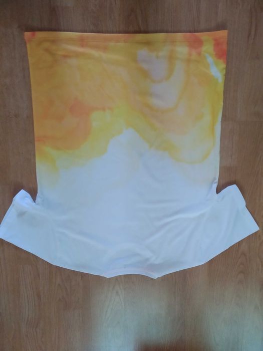 2 koszulki  białe /wakacyjne Ombre M/172